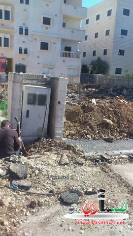 مد شبكات مياه في حي البدو في كفر قاسم
